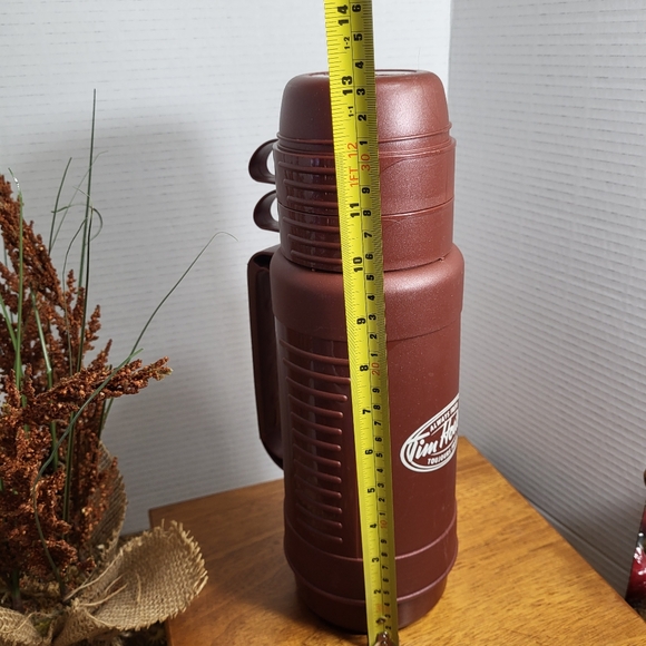 Vintage Tim Hortons 1 Litre Thermos with 2 Drinking Cups - Picture 16 of 16